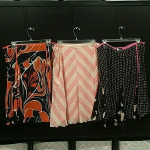 Lot of 3 A-line skirts worn once